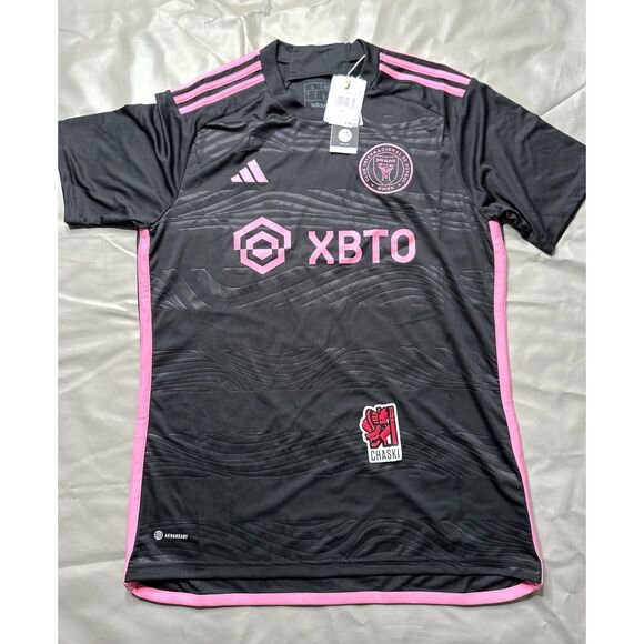 Adidas Men's large Inter Miami MLS 2023 Away Soccer Football Jersey Black NEW - Picture 1 of 10